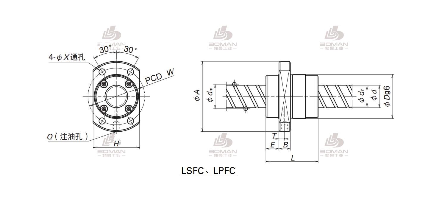 LPFC4040-6-NSK LSFC滚珠丝杠