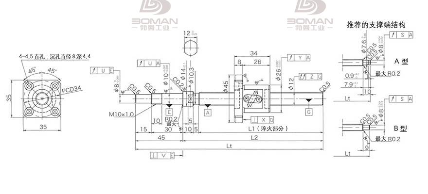 KURODA GP122FDS-AAPR-0400B-C3F hcnc黑田精工丝杆代理