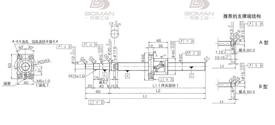 KURODA GP2005DS-BALR-0605B-C3S 回路数 黑田丝杆