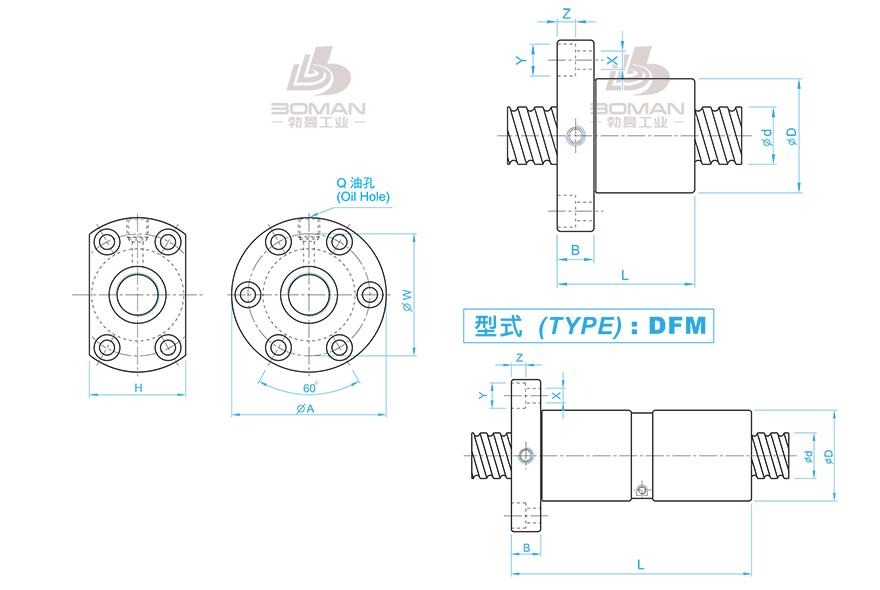 TBI SFM03205-4 tbi丝杆规格尺寸